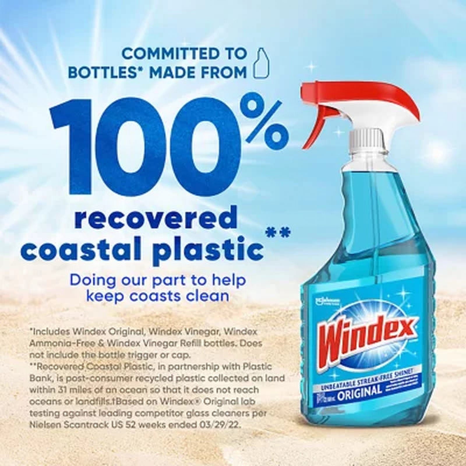 Windex Original Glass Cleaner 4x32 oz bottles - 128 oz Total