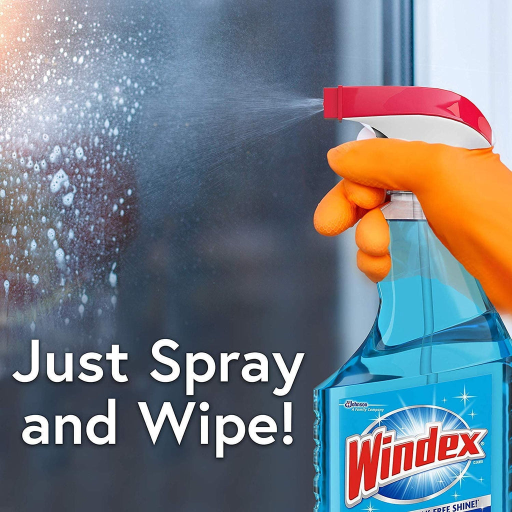 Windex Original Glass & Window Cleaner - Streak-Free Blue Glass Cleaner - 25.87 Fl Oz