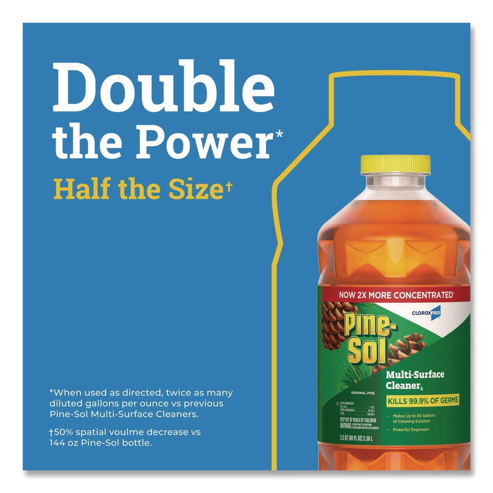 CloroxPro Pine-Sol Multi-Surface Cleaner - Original Pine, 80 Fl Oz, Pack Of 3 Bottles
