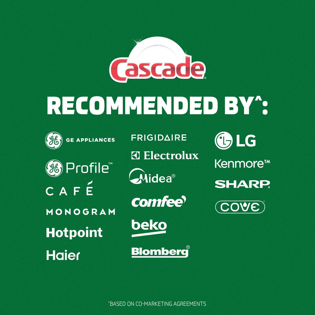 Cascade Free & Clear Action Pacs - Dishwasher Detergent, Lemon Essence, 62 Count