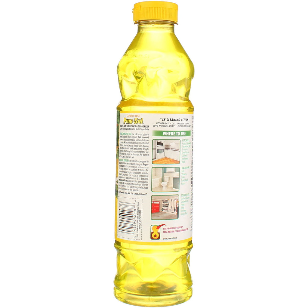 Pine-Sol Multi-Surface Cleaner & Deodorizer Liquid - Lemon Fresh, 28 fl oz (3 Pack) (Bundle)