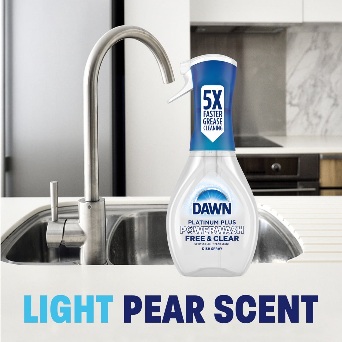 Dawn Powerwash Spray - Dish Soap, Dishwashing Liquid, Free & Clear, 1 Starter Kit, 16 Fl Oz - 6-Pack