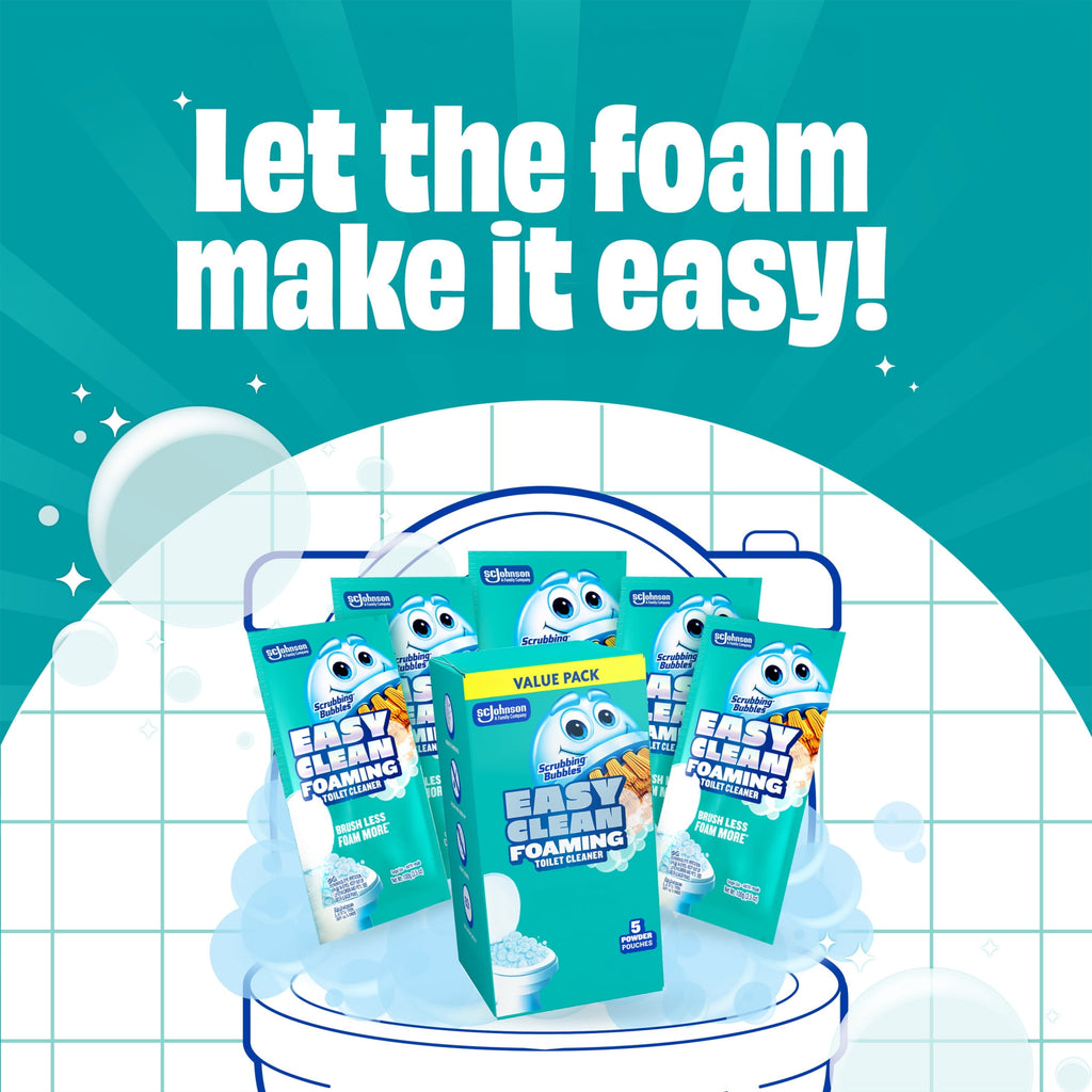 SCRUBBING BUBBLES® EASY CLEAN FOAMING TOILET CLEANER 5 Count 100G/4US