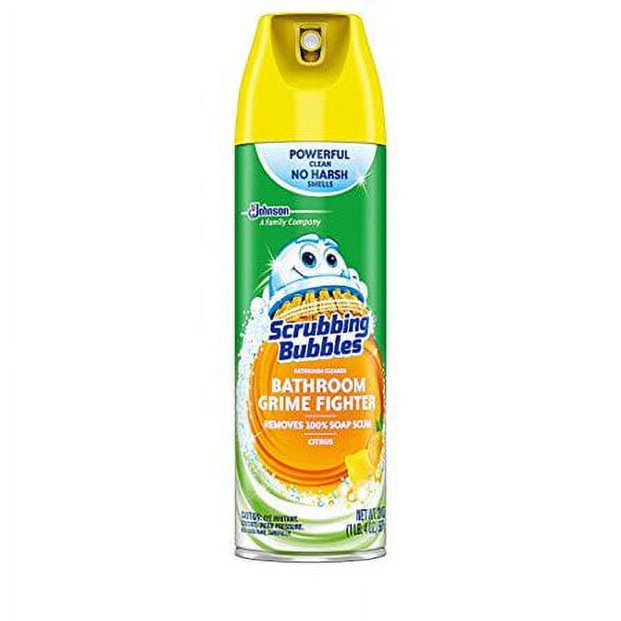 scrubbing bubbles disinfectant bathroom cleaner - fresh citrus scent, 20 ounce, pack of 2 (package may vary)