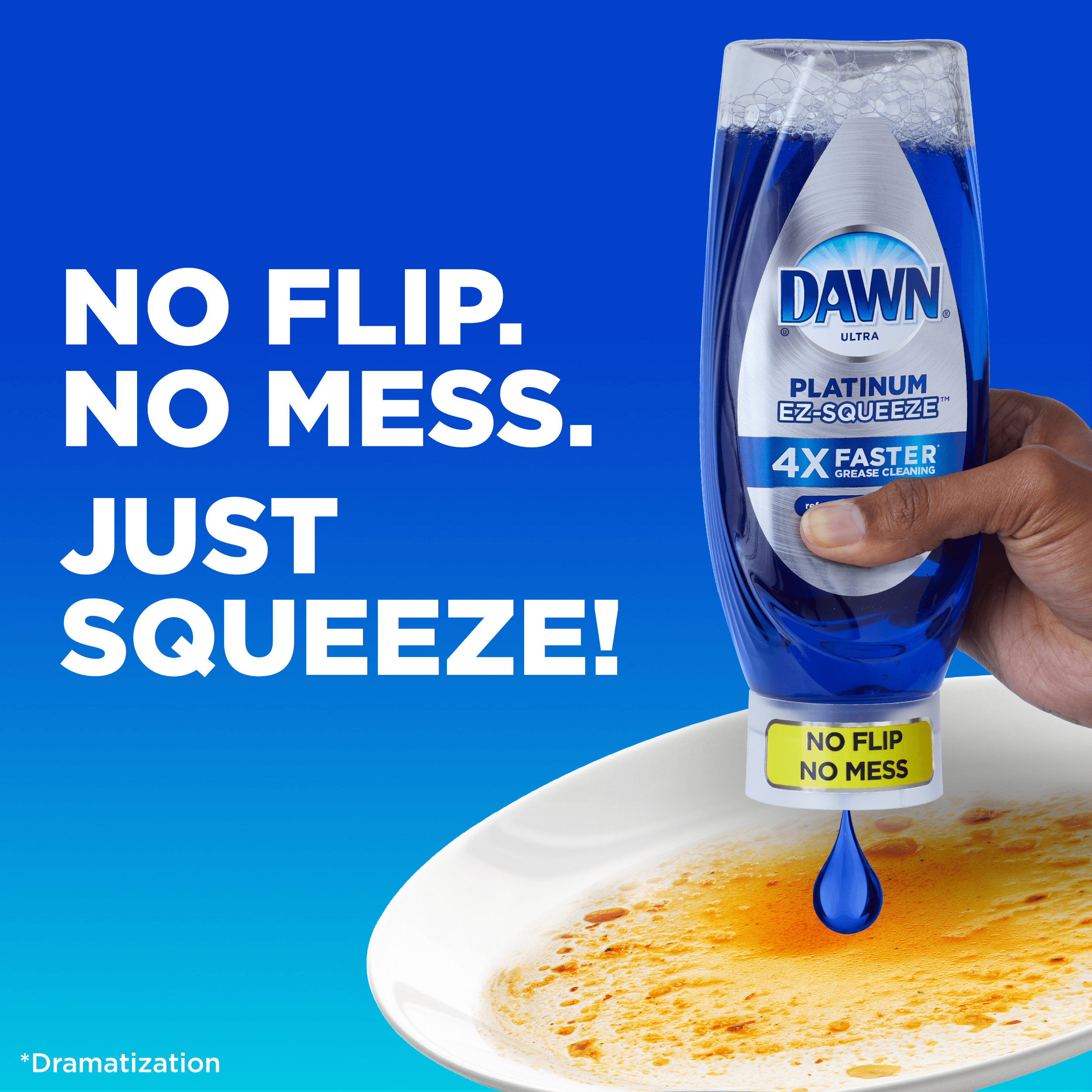 Dawn EZ-Squeeze Dishwashing Liquid Dish Soap - Pomegranate & Rose Water Scent, 18 fl oz