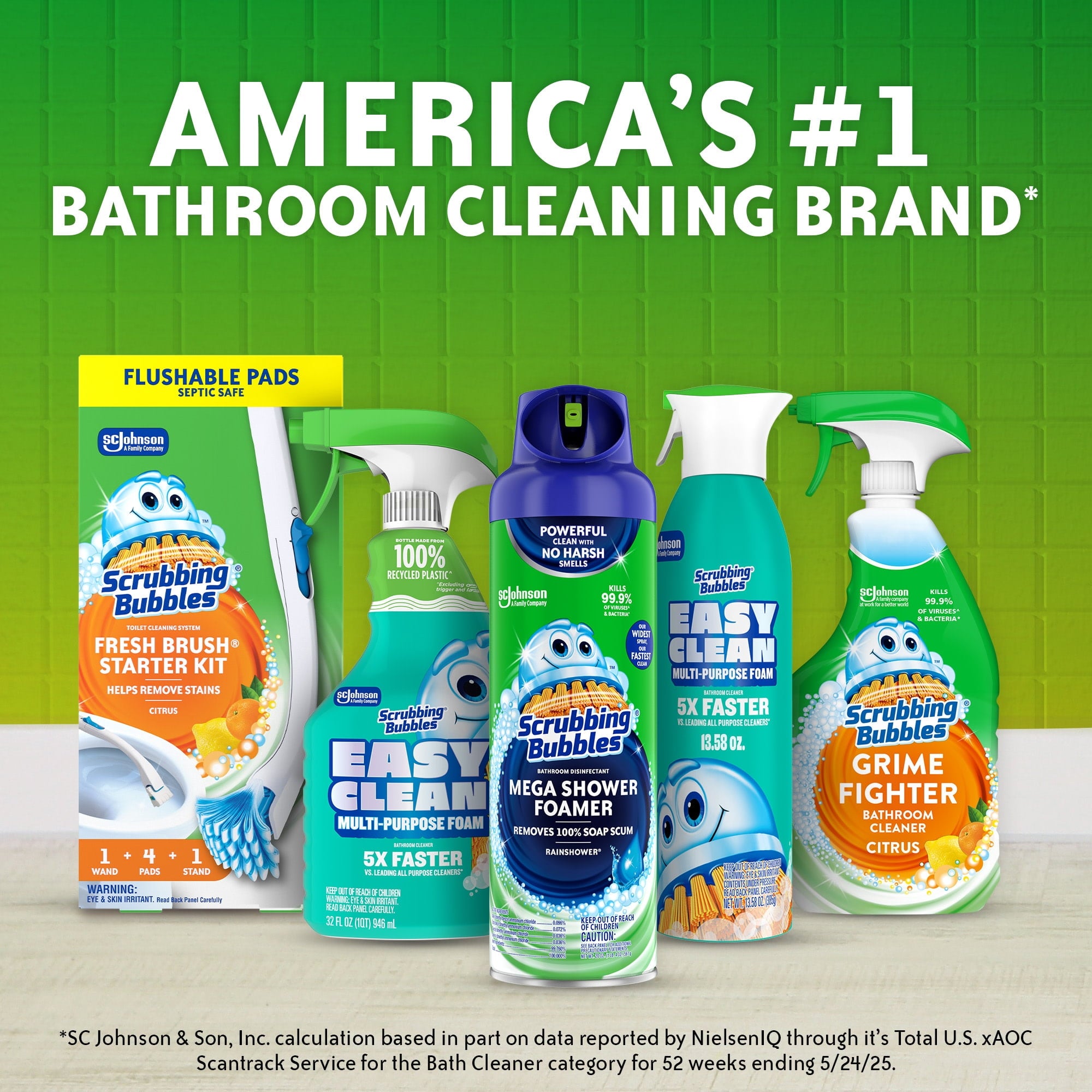 Scrubbing Bubbles Bathroom Shower & Tub Cleaner Mega Shower Foamer Spray - Rainshower, 32 oz