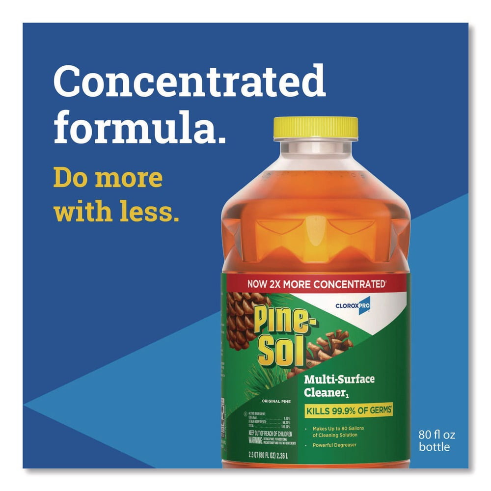 CloroxPro Pine-Sol Multi-Surface Cleaner - Original Pine, 80 Fl Oz, Pack Of 3 Bottles