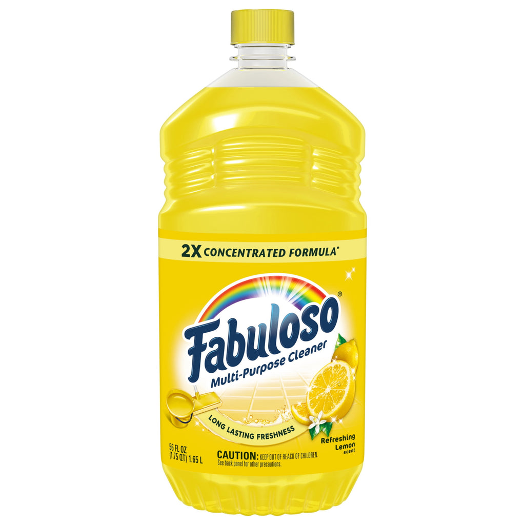 Fabuloso 2X Multi-Purpose Cleaner - No Rinse Floor Cleaner, Refreshing Lemon Scent, 56 fl oz