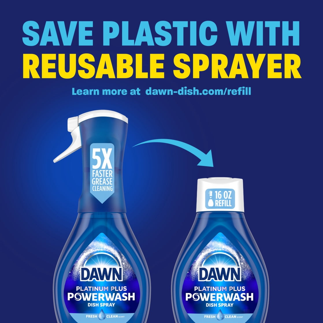 Dawn Powerwash Spray - Dish Soap, Dishwashing Liquid, Cranberry Scent, 1 Starter Kit, 16 fl oz