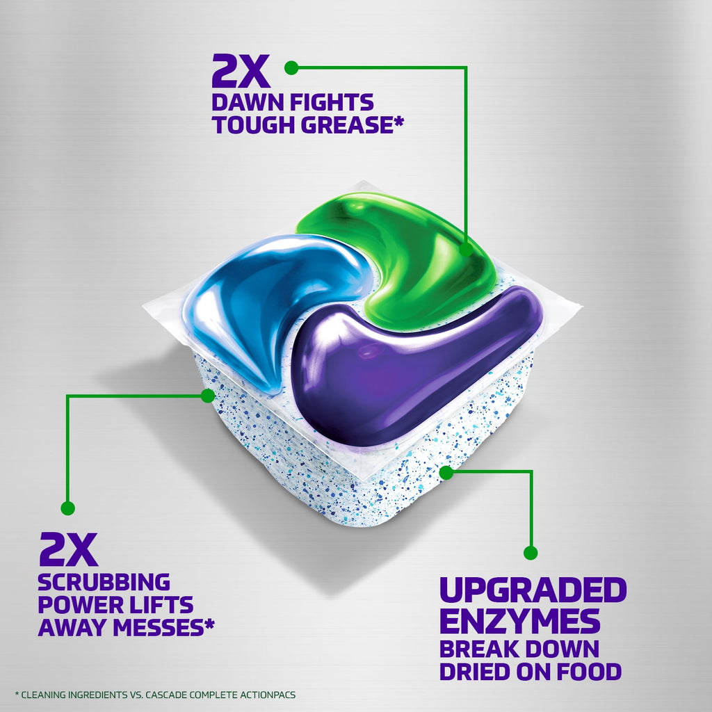 Cascade Platinum Plus Dishwasher Pods - Dish Detergent ActionPacs, Clean Lemon, 21 Count