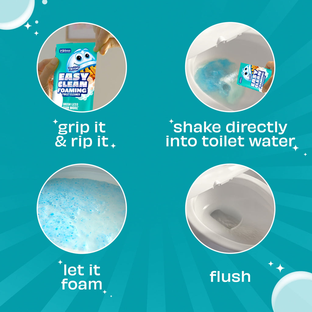 SCRUBBING BUBBLES® EASY CLEAN FOAMING TOILET CLEANER 5 Count 100G/4US