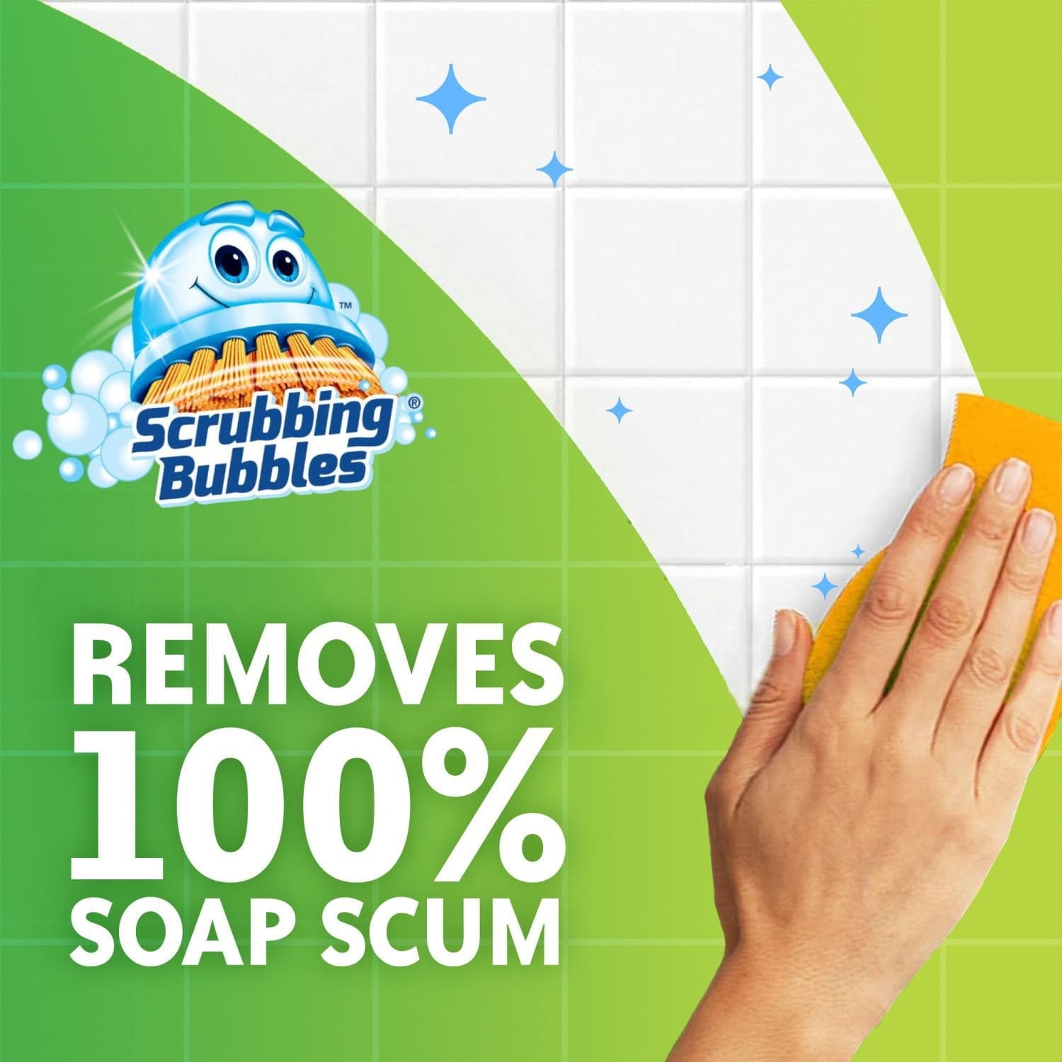 Scrubbing Bubbles Mega Shower Aerosol - Disinfectant Spray, Rainshower Scent, 20 oz., 3 Count.