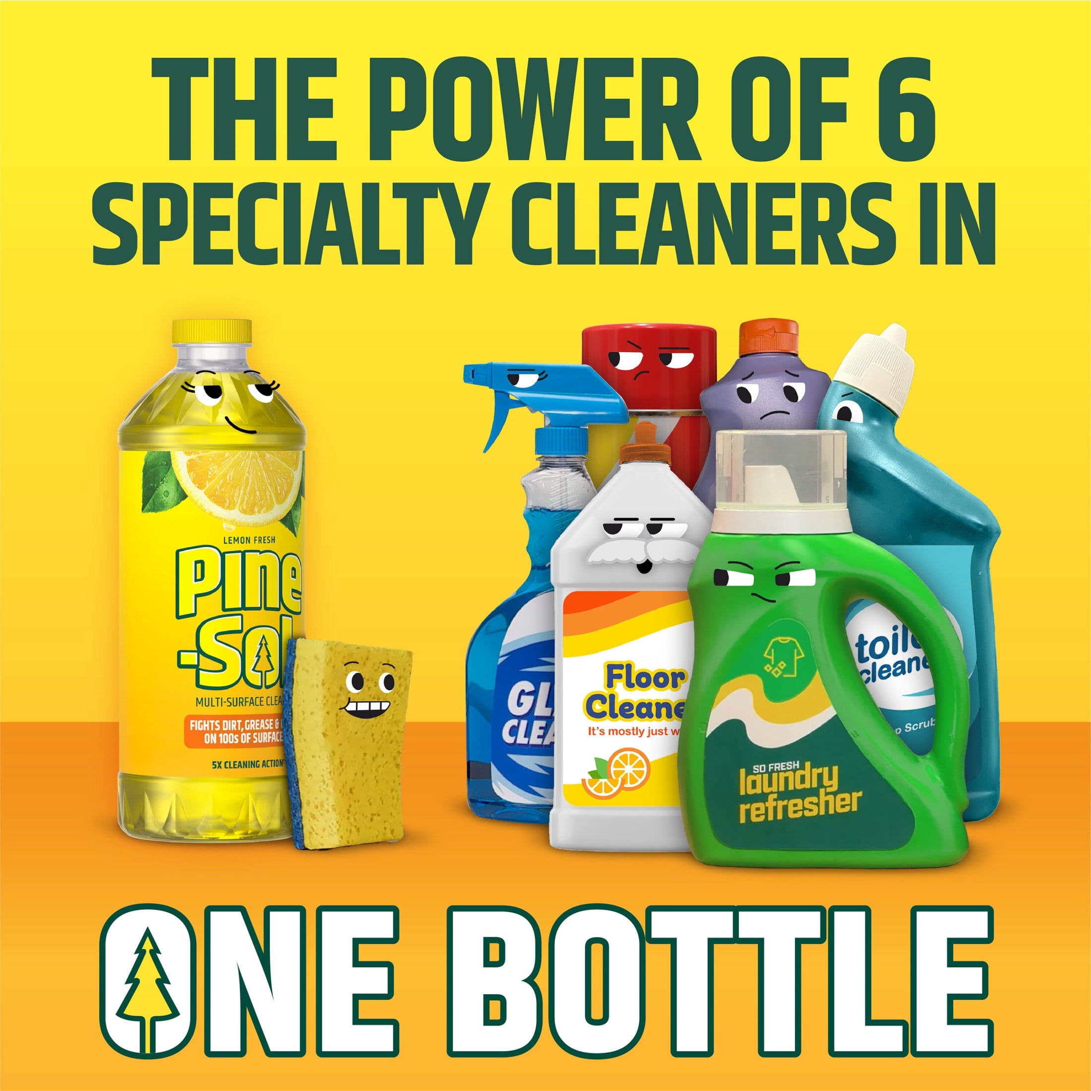 Pine-Sol Multi-Surface Floor Cleaner - Lemon Fresh, 60 Fluid Ounces