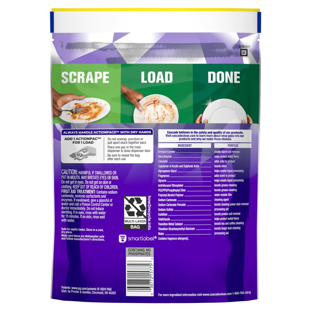 Cascade Platinum Plus Dishwasher Pods - Lemon, 19 Count
