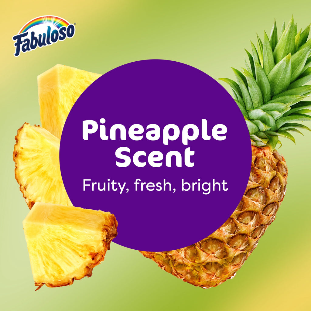 Fabuloso 2X Multi-Purpose Cleaner - No Rinse Floor Cleaner, Long-Lasting Freshness, Pineapple Scent, 56 fl oz