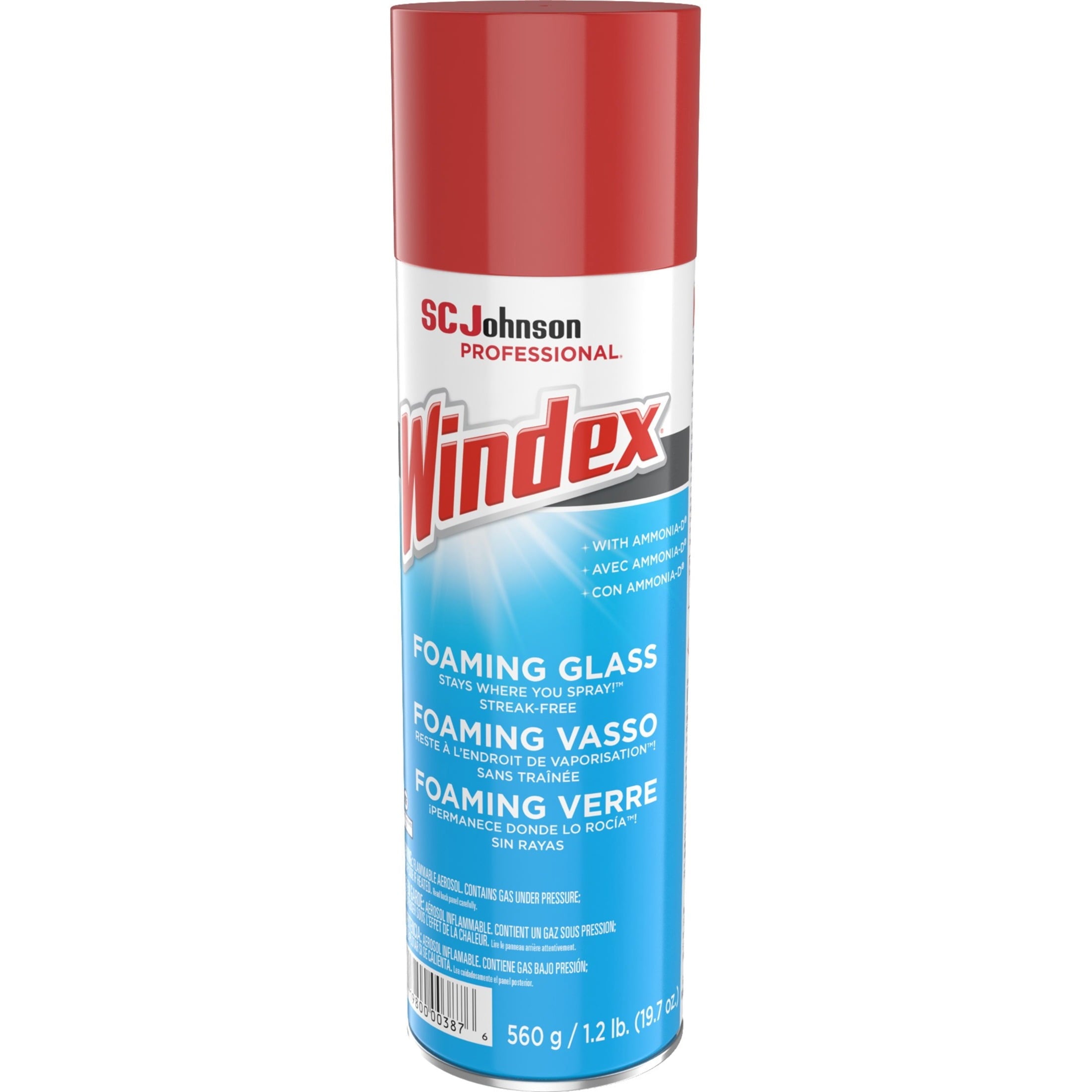 Windex Foaming Glass and Window Cleaner - Removes Fingerprints, Smudges, and Smears, 560g
