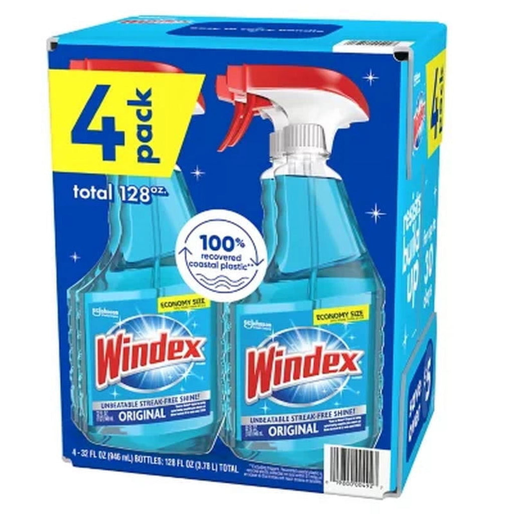 Windex Original Glass Cleaner 4x32 oz bottles - 128 oz Total