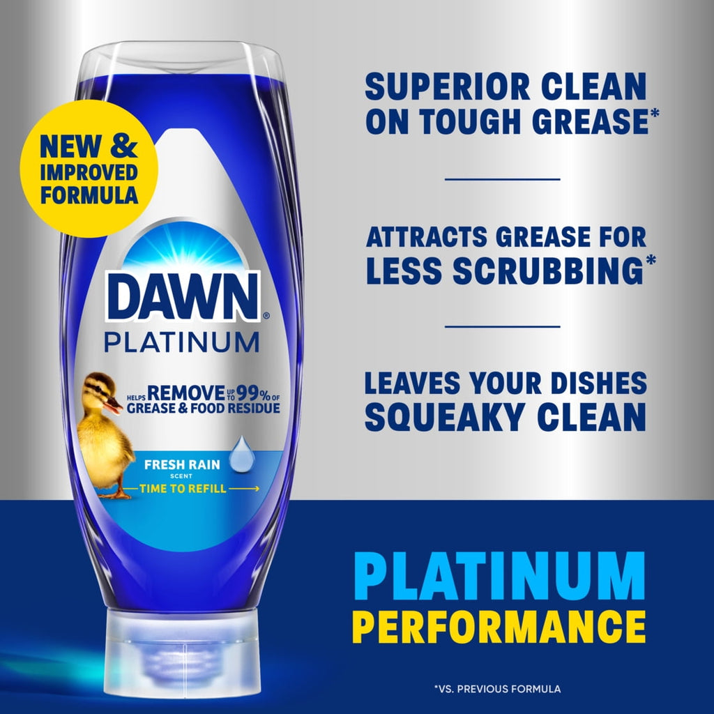 Dawn Platinum EZ Squueze Dish Soap Bleach Alternative Clean Lemon