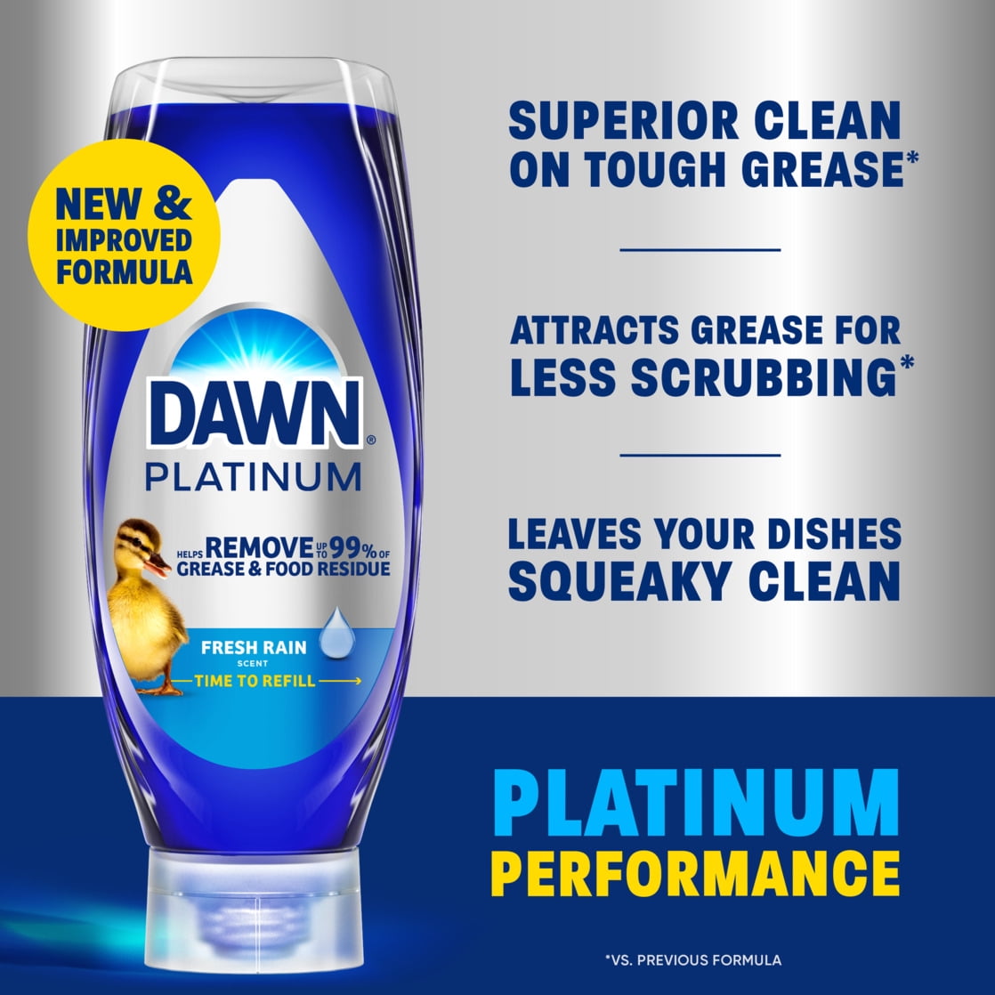 Dawn Platinum EZ Squueze Dish Soap Bleach Alternative Clean Lemon