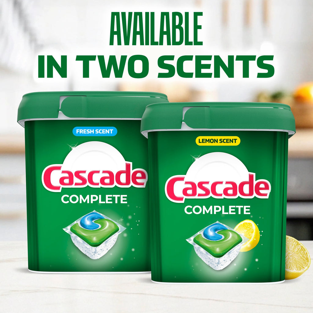 Cascade Complete Action Pacs - Dishwasher Detergent, Lemon, 16 Count