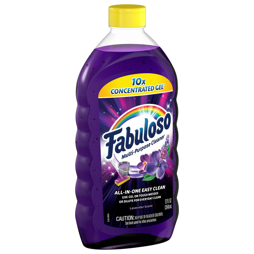 Fabuloso 10X Concentrated Gel - Multi-Purpose Cleaner, Toilet Cleaner, Floor Cleaner, Lavender Scent, 12 fl oz Bottle