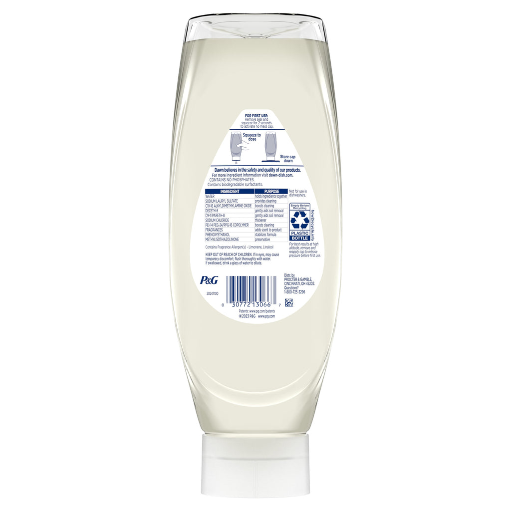 Dawn Free & Clear EZ-Squeeze Dish Soap - Lemon, 24.3 fl oz