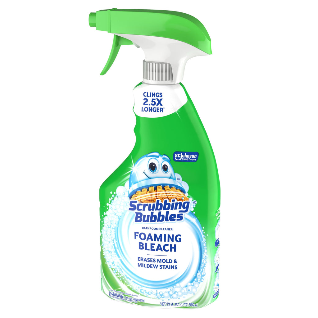 Scrubbing Bubbles Foaming Bleach Bathroom Shower & Tub Cleaner Spray - Mold & Mildew Stain Remover, 32 oz