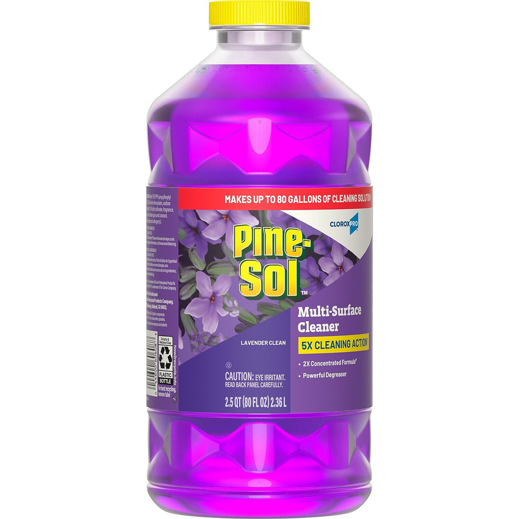 Pine-Sol Multi-Surface Cleaner - CloroxPro, All-Purpose Cleaner, Lavender Clean, 80 Fluid Ounces, Pack of 3 (60608)