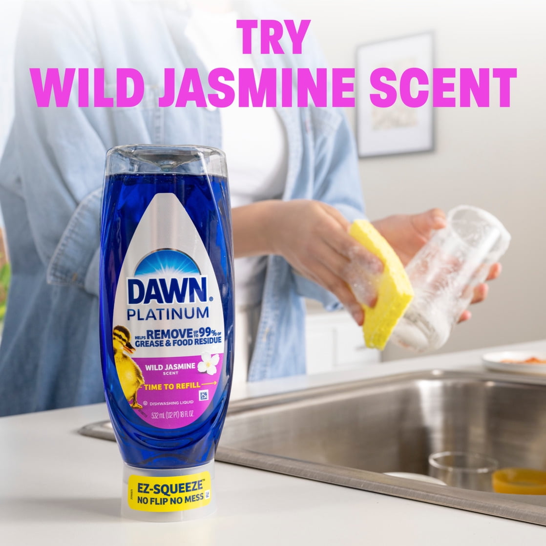 Dawn Platinum EZ Squueze Dish Soap Wild Jasmine